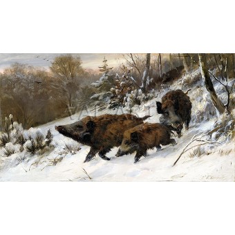 РЕПРОДУКЦИИ НА КАРТИНИ Глигани в зимна гора (1891)